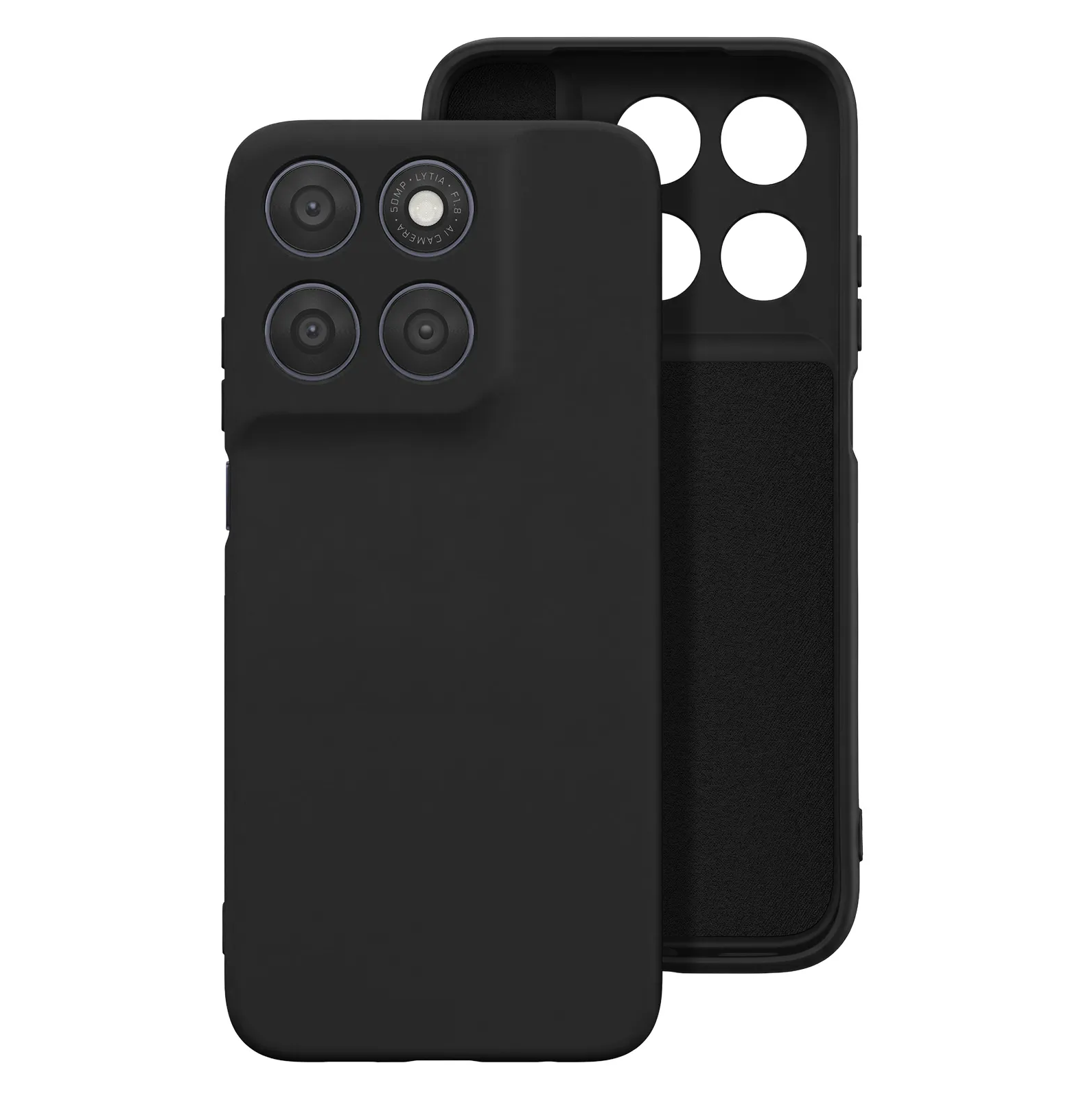 Силиконов калъф / кейс за Motorola Мото G87 - черен гръб със защита за камерата — снимка 2