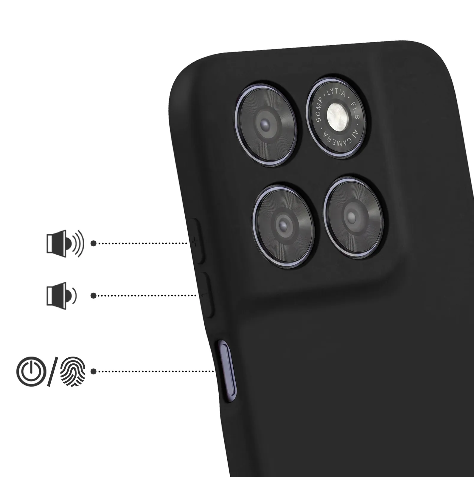 Силиконов калъф / кейс за Motorola Мото G87 - черен гръб със защита за камерата — снимка 3