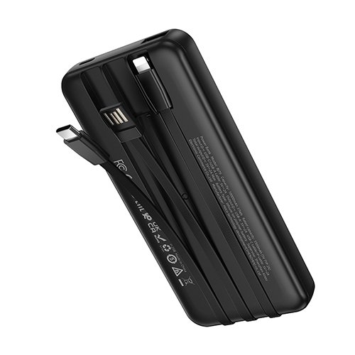 Външна батерия Power Bank с вградени Type-C и Lightning кабели BOROFONE BJ79 Clever 10000mAh