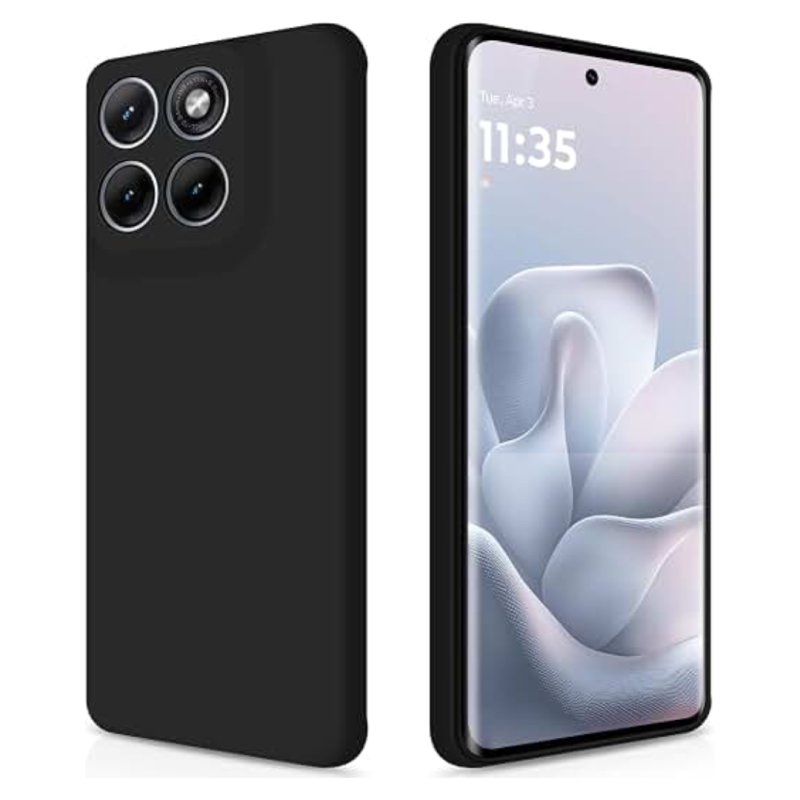 Силиконов калъф / кейс / Nano TPU за Motorola Moto Edge 70 Fusion - черен гръб със защита за камерата