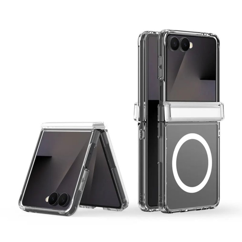 Луксозен твърд гръб / кейс / Crystal Case с безжично зареждане MagSafe за Samsung Z Flip 8