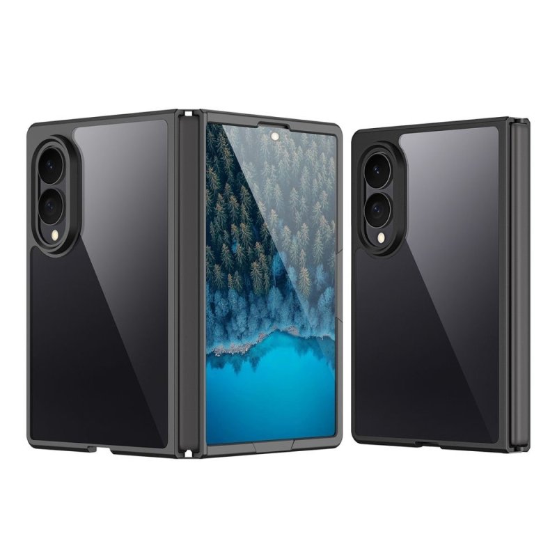 Луксозен твърд гръб / кейс за Samsung Z Fold 8 Aimo Series - Черен