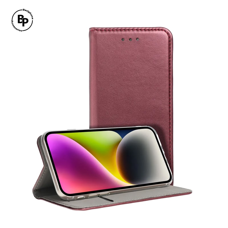 Кожен калъф Flip тефтер Magnet Book за Xiaomi Redmi A7 Pro - Бордо